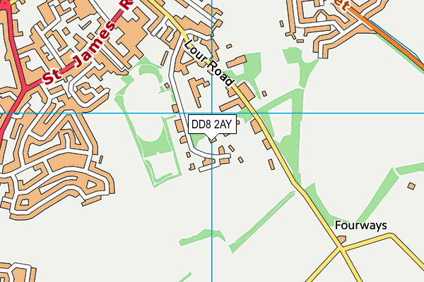 DD8 2AY map - OS VectorMap District (Ordnance Survey)