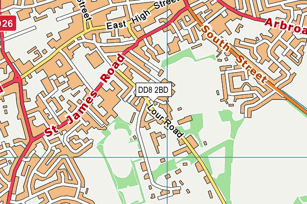 DD8 2BD map - OS VectorMap District (Ordnance Survey)