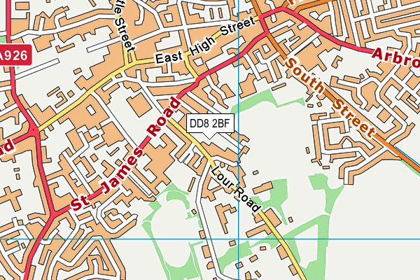 DD8 2BF map - OS VectorMap District (Ordnance Survey)