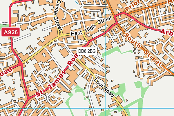 DD8 2BG map - OS VectorMap District (Ordnance Survey)