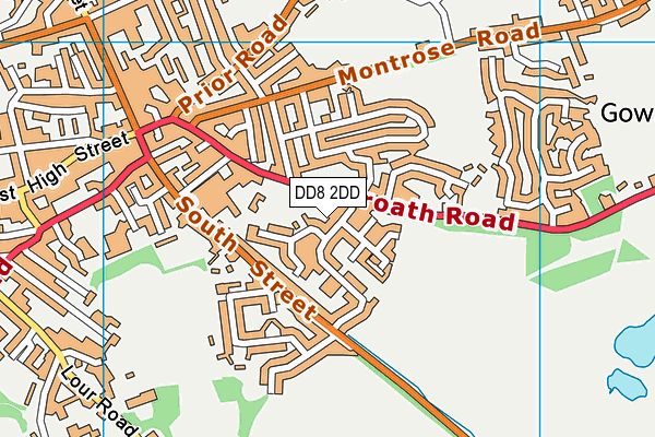 DD8 2DD map - OS VectorMap District (Ordnance Survey)