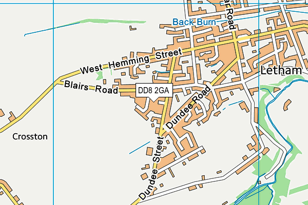 DD8 2GA map - OS VectorMap District (Ordnance Survey)