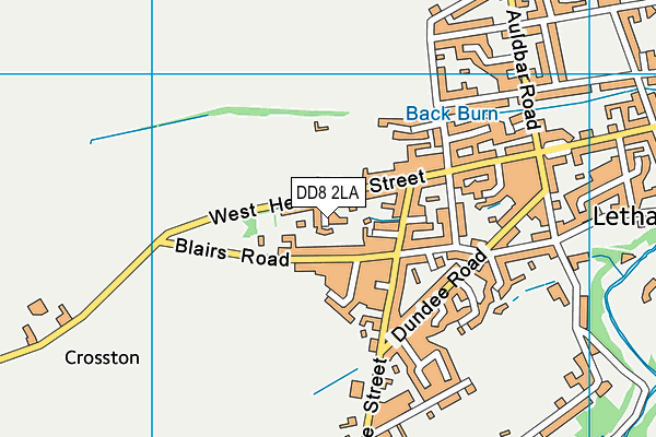 DD8 2LA map - OS VectorMap District (Ordnance Survey)