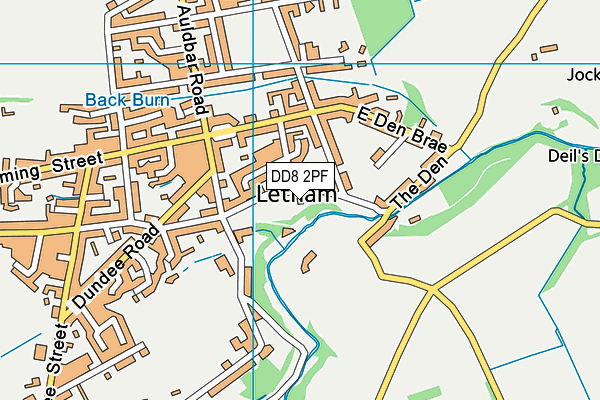 DD8 2PF map - OS VectorMap District (Ordnance Survey)