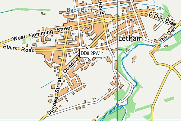 DD8 2PW map - OS VectorMap District (Ordnance Survey)