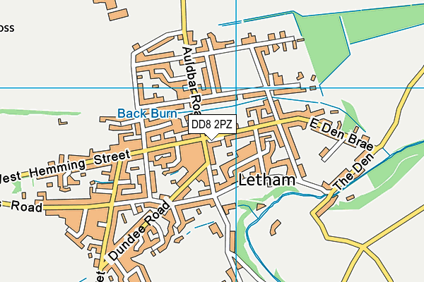 DD8 2PZ map - OS VectorMap District (Ordnance Survey)
