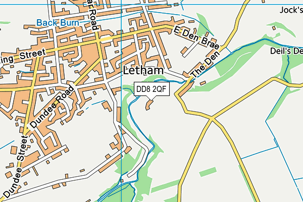 DD8 2QF map - OS VectorMap District (Ordnance Survey)