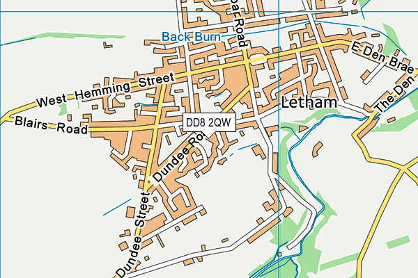 DD8 2QW map - OS VectorMap District (Ordnance Survey)