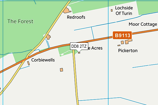DD8 2TZ map - OS VectorMap District (Ordnance Survey)