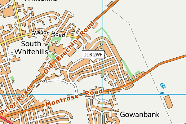 DD8 2WF map - OS VectorMap District (Ordnance Survey)