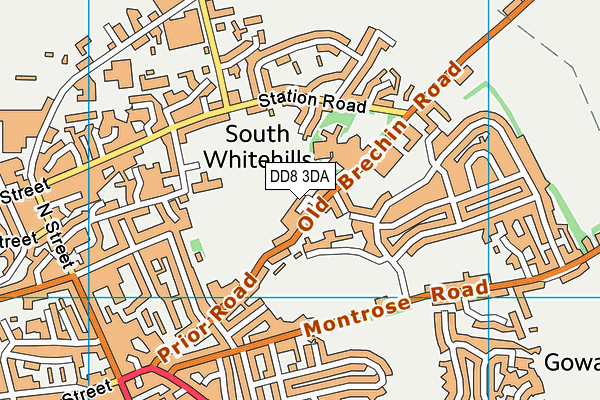 DD8 3DA map - OS VectorMap District (Ordnance Survey)