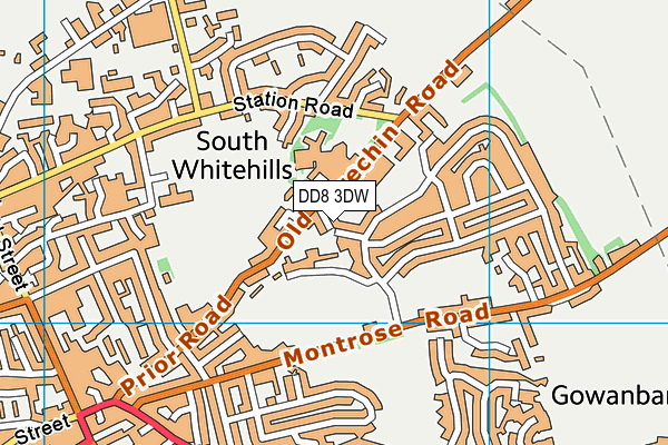 DD8 3DW map - OS VectorMap District (Ordnance Survey)