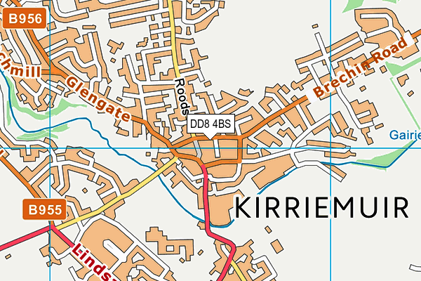 Map of THE HAIR LAB (KIRRIEMUIR) LTD at district scale