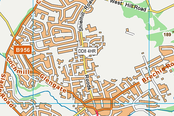 DD8 4HR map - OS VectorMap District (Ordnance Survey)