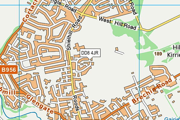 DD8 4JR map - OS VectorMap District (Ordnance Survey)