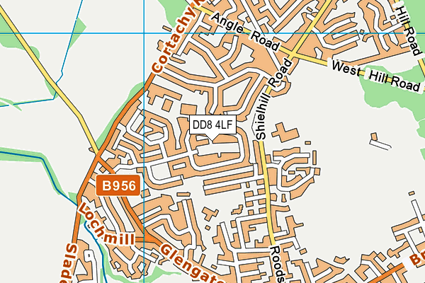 DD8 4LF map - OS VectorMap District (Ordnance Survey)