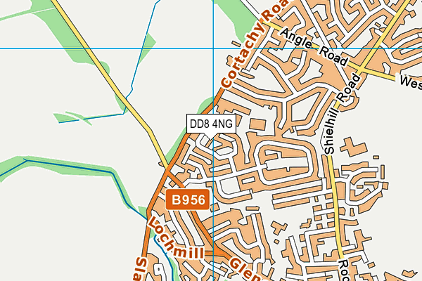 DD8 4NG map - OS VectorMap District (Ordnance Survey)