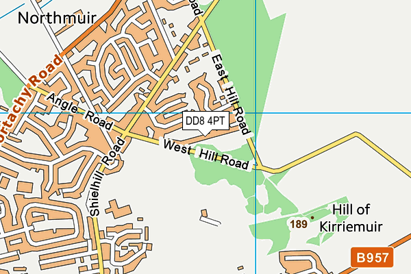 DD8 4PT map - OS VectorMap District (Ordnance Survey)