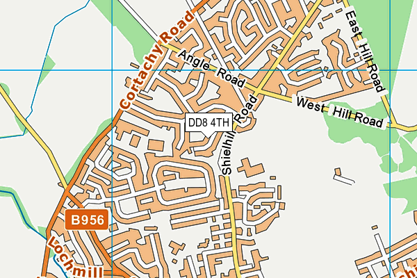 DD8 4TH map - OS VectorMap District (Ordnance Survey)