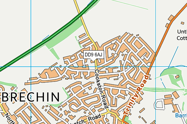 DD9 6AJ map - OS VectorMap District (Ordnance Survey)