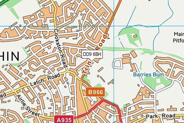 DD9 6BH map - OS VectorMap District (Ordnance Survey)