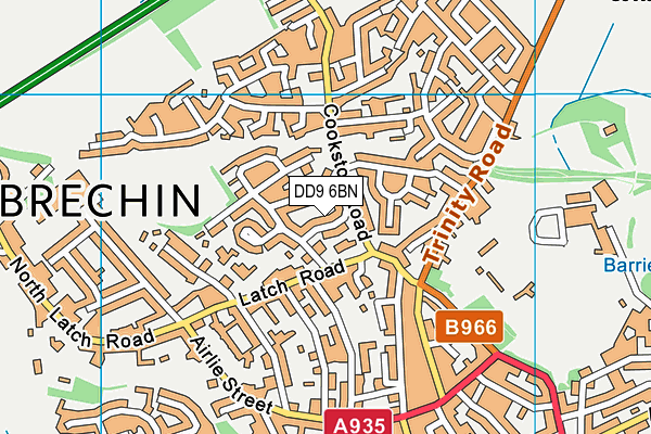 DD9 6BN map - OS VectorMap District (Ordnance Survey)