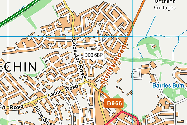 DD9 6BP map - OS VectorMap District (Ordnance Survey)