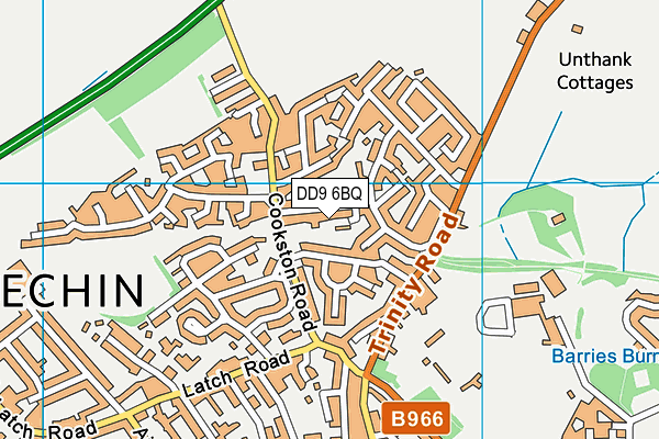 DD9 6BQ map - OS VectorMap District (Ordnance Survey)