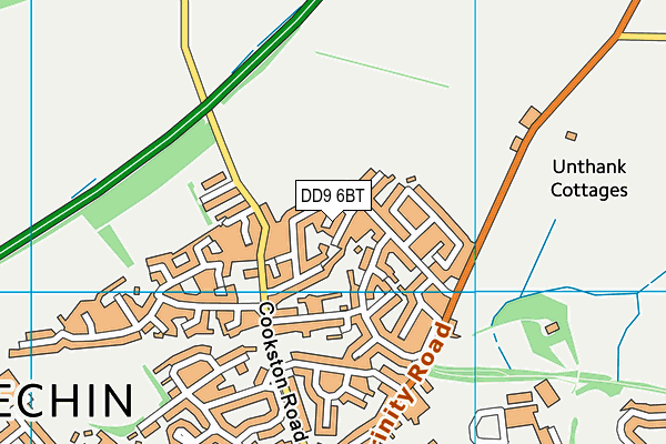 DD9 6BT map - OS VectorMap District (Ordnance Survey)