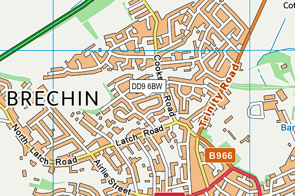 DD9 6BW map - OS VectorMap District (Ordnance Survey)