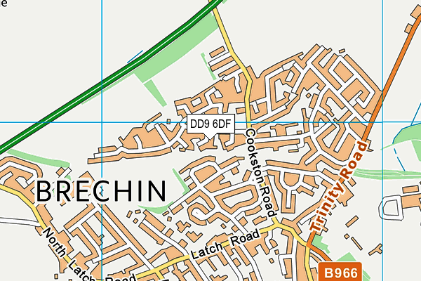 DD9 6DF map - OS VectorMap District (Ordnance Survey)