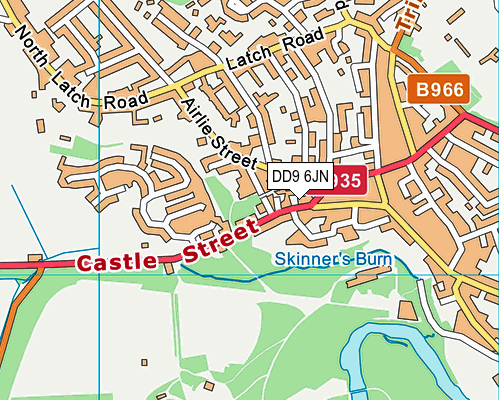 DD9 6JN map - OS VectorMap District (Ordnance Survey)