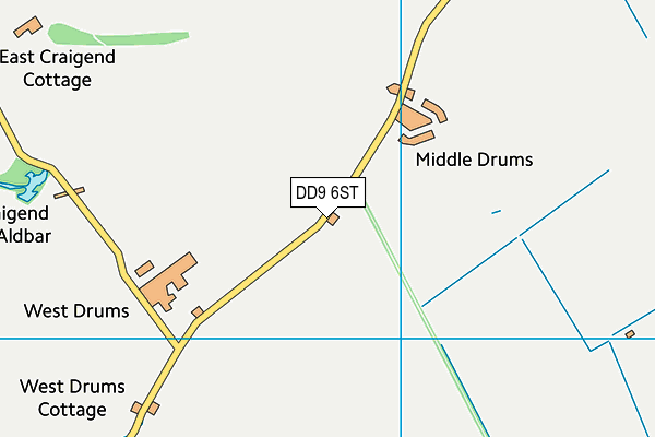 DD9 6ST map - OS VectorMap District (Ordnance Survey)