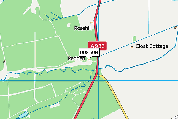 DD9 6UN map - OS VectorMap District (Ordnance Survey)