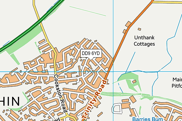 DD9 6YD map - OS VectorMap District (Ordnance Survey)