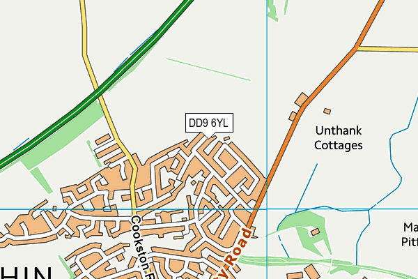 DD9 6YL map - OS VectorMap District (Ordnance Survey)