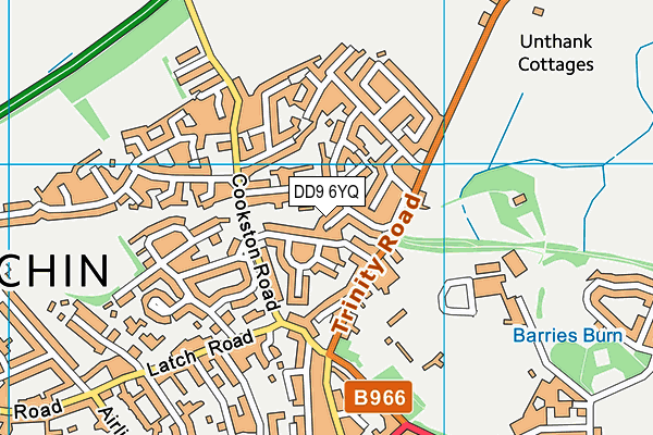 DD9 6YQ map - OS VectorMap District (Ordnance Survey)