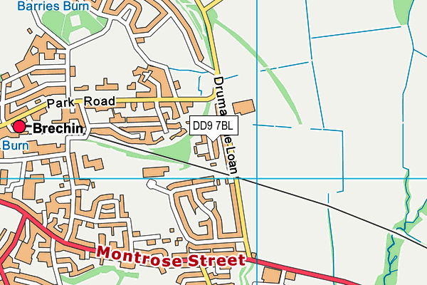 DD9 7BL map - OS VectorMap District (Ordnance Survey)