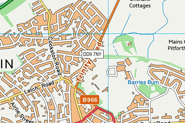 DD9 7NY map - OS VectorMap District (Ordnance Survey)