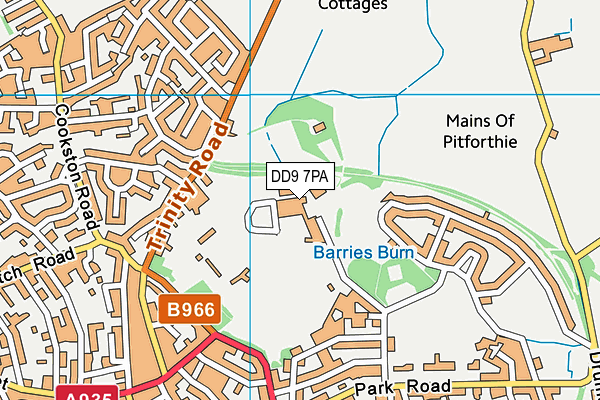 DD9 7PA map - OS VectorMap District (Ordnance Survey)