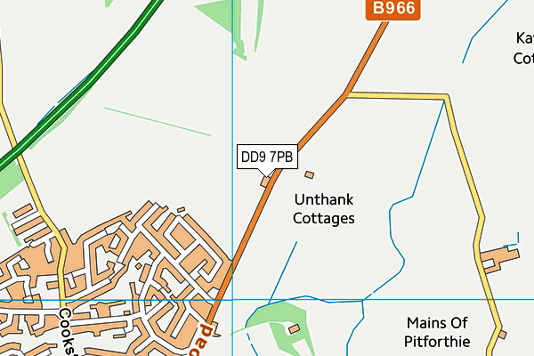 DD9 7PB map - OS VectorMap District (Ordnance Survey)