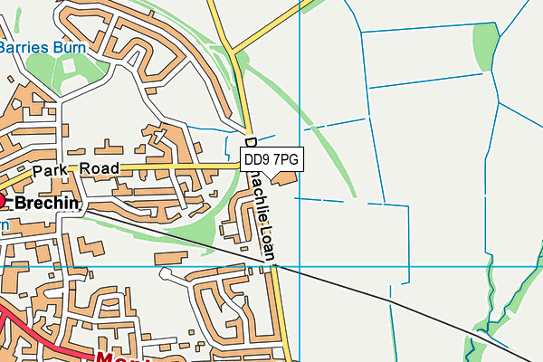 DD9 7PG map - OS VectorMap District (Ordnance Survey)