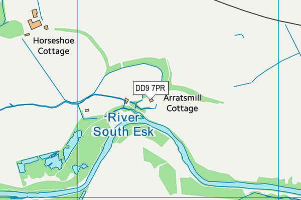 DD9 7PR map - OS VectorMap District (Ordnance Survey)