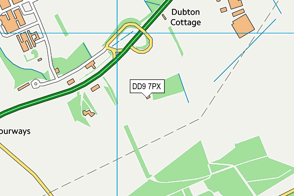 DD9 7PX map - OS VectorMap District (Ordnance Survey)