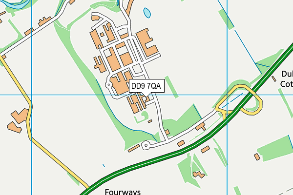 DD9 7QA map - OS VectorMap District (Ordnance Survey)