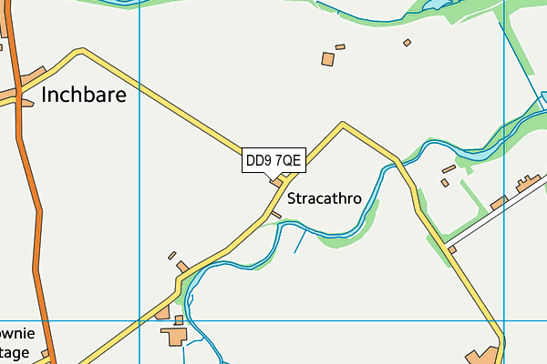 DD9 7QE map - OS VectorMap District (Ordnance Survey)