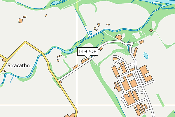 DD9 7QF map - OS VectorMap District (Ordnance Survey)