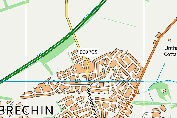 DD9 7QS map - OS VectorMap District (Ordnance Survey)