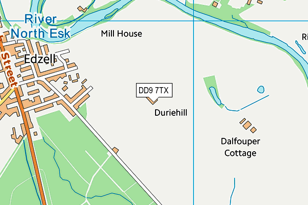 DD9 7TX map - OS VectorMap District (Ordnance Survey)
