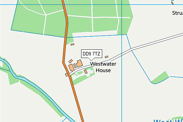 DD9 7TZ map - OS VectorMap District (Ordnance Survey)
